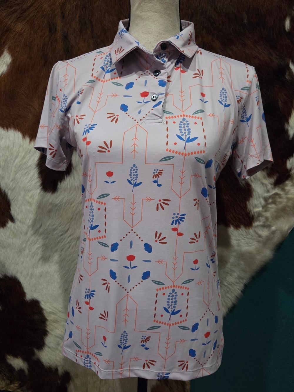 Raised By Coyotes Texas Wildflowers Polo